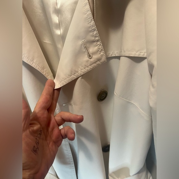 Rachel Zoe Cream Trench Coat with Belt and Wide Collar XL - Picture 7 of 8